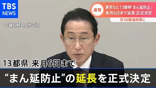 13都県“まん延防止”の延長を正式決定 来月6日まで延長 高知も追加