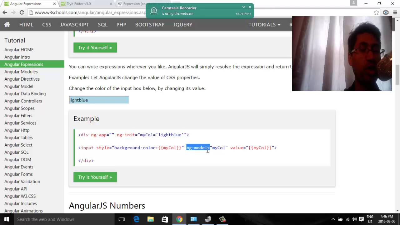 Lesson 4 AngularJS Expressions - YouTube