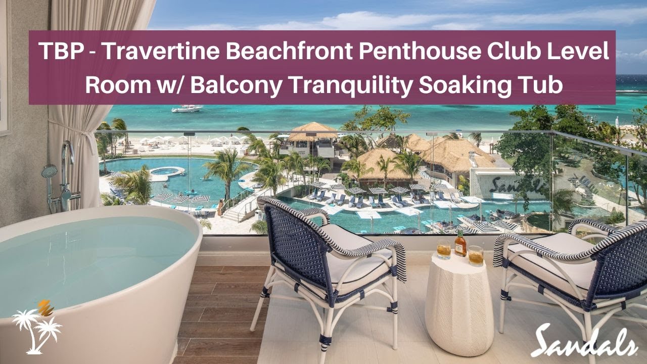 4K Suite Tour: [TBP] Travertine Beachfront Penthouse Club Level Room ... - Penthouse Suites With Travertine Floors