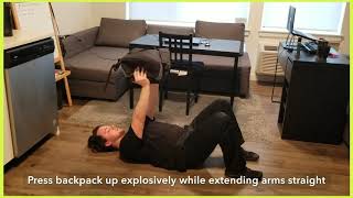 Upper Body: Backpack Floor Press