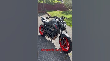 Yamaha MT 07 Akrapovic euro 5 exhaust baffles out great and K&N filter #mt07 #yamaha #youtube