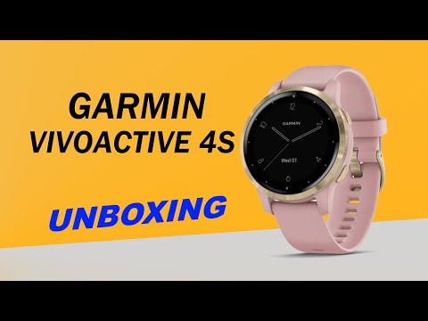 Garmin Vivoactive 4S White/Rose Gold Unboxing HD (010-02172-24