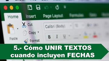 5.- Como UNIR TEXTOS cuando incluyen FECHAS | UNIR TEXTIOS como un EXPERTO en EXCEL