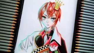 ツイステ＊イラスト＊アナログ＊色鉛筆＊リドルローズハート描いてみた＊Drawing Twisted Wonderland＊Colored pencils