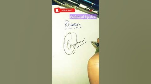 Rizwan name signature🖊️💞✨#shorts #youtubeshorts #signature