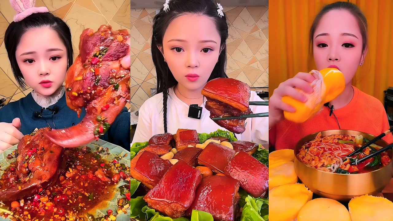 Real Mukbang :) spicy Pork Bellly Soothing Sounds While Enjoying Delicious 먹방 모음이 팅쇼 리얼 사운드 #1953