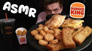 ASMR Eating Burger King Crunchy Hashbrowns, Egg & Cheese Sandwich, French Toast Sticks Mukbang