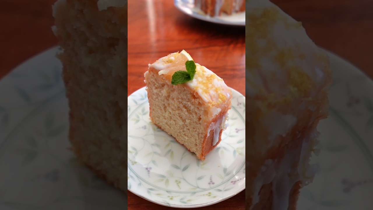 How to make Lemon pound cake w/ no butter 🍋🍋 バター油不要 レモンパウンドケーキの作り方　レシピ #shorts