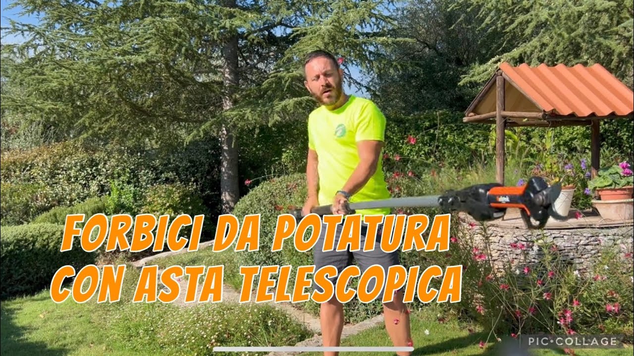 Forbici da potatura con asta telescopica kbetek KT933 - batteria