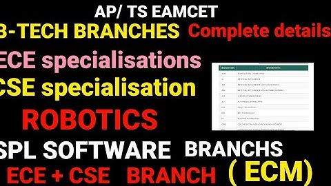 AP/TS EAMCET 2022|BTECH BRANCHES |COMPLETE DETAILS|#apeamcet2022 #tseamcet2022 #eamcet2022 #eamcet
