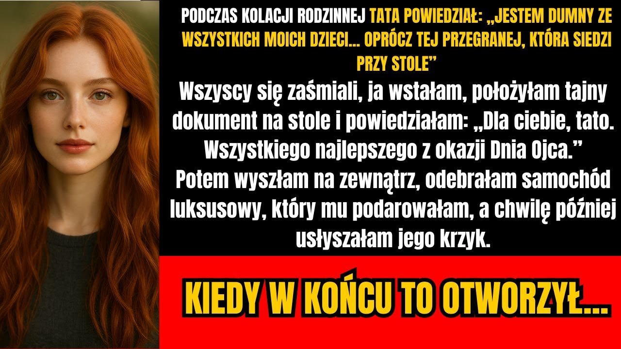 Ojciec mnie upokorzył. Moja odpowiedź rodzinie uciszyła wszystkich.