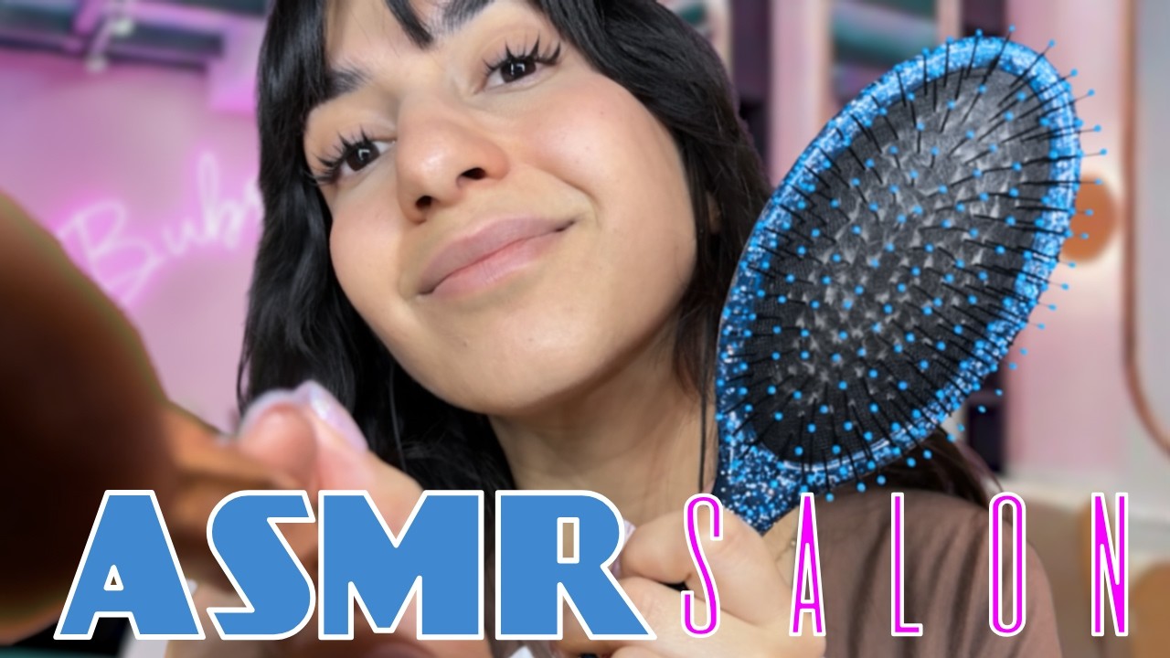 Whispered ASMR Salon Roleplay ✂️ Fast Hair Trim + Makeup