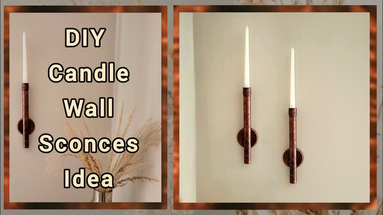 How To Make DIY Candle Sconce From Upcycled Materials /Wall Decoration Idea/ Antique Looks Diy 4Free