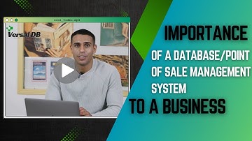 Importance of a Database/Point of sale Management System to a Business