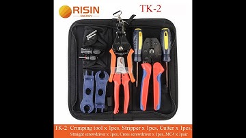 Solar PV MC4 Connector Crimping Tool Kit for 2.5/4/6 Square mm Cable Crimping/Cutting/Stripping Tool
