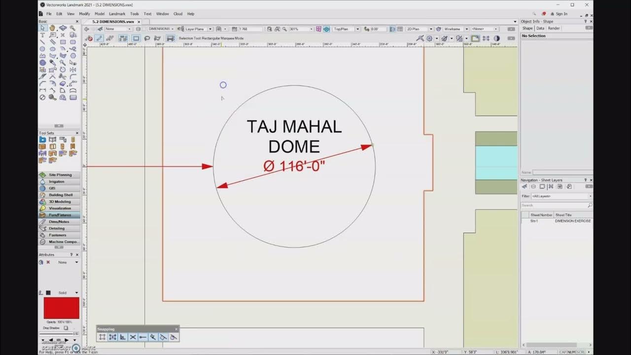 5.2a Radial dimension tool Vectorworks 2023 YouTube
