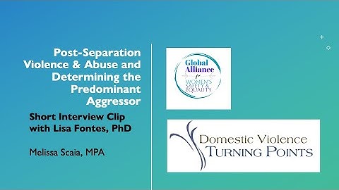 Post-Separation Violence & Abuse and Determining the Predominant Aggressor - Lisa Fontes, PhD