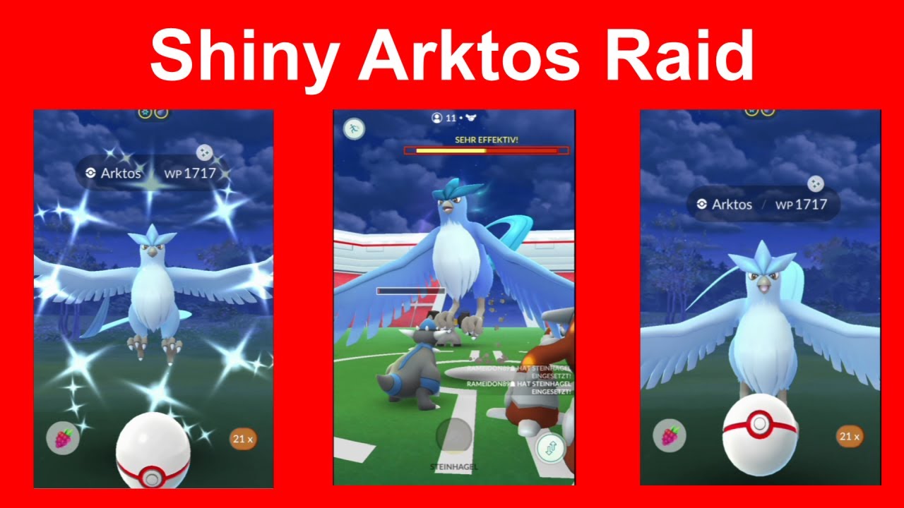 Shiny Arktos Raid. Schneller Raid und shiny Arktos bekommen - Pokemon GO  Deutsch 142 - YouTube