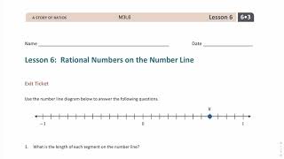 M3L6 Exit Ticket - 6th Grade