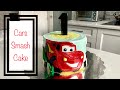 How to Make a Cars Smash Cake | How to Make a 2D Lightning McQueen out of Fondant | Disney Cars Cake