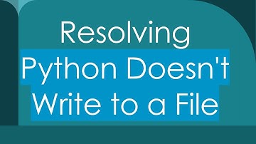 Resolving Python Doesn