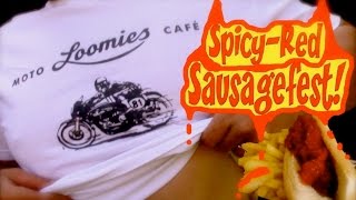 Eating Sausage at the Spicy Red Sausage Fest!