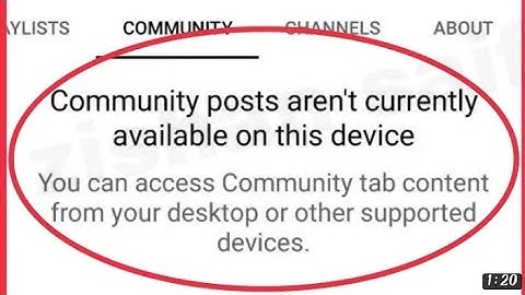 YouTube Channel Fix Community posts aren