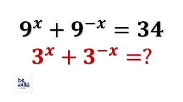 3^x + 3^(- x) = ?  Given: 9 ^x +9^(-x)  = 34 | Olympiad Math