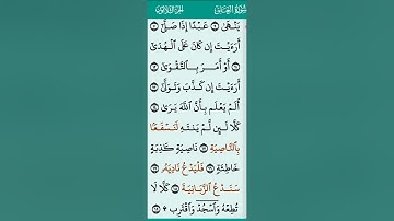 حفظ سورة العلق من الآيه 11 إلى نهاية السوره مع مراجعة السور الاتيه ( الاخلاص والمسد والنصر ) #تعليم 