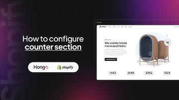 Hongo Shopify Theme - How to configure counter section?
