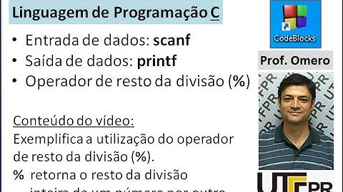 [Linguagem C] Aula 10: Operador de resto da divisão inteira (%)