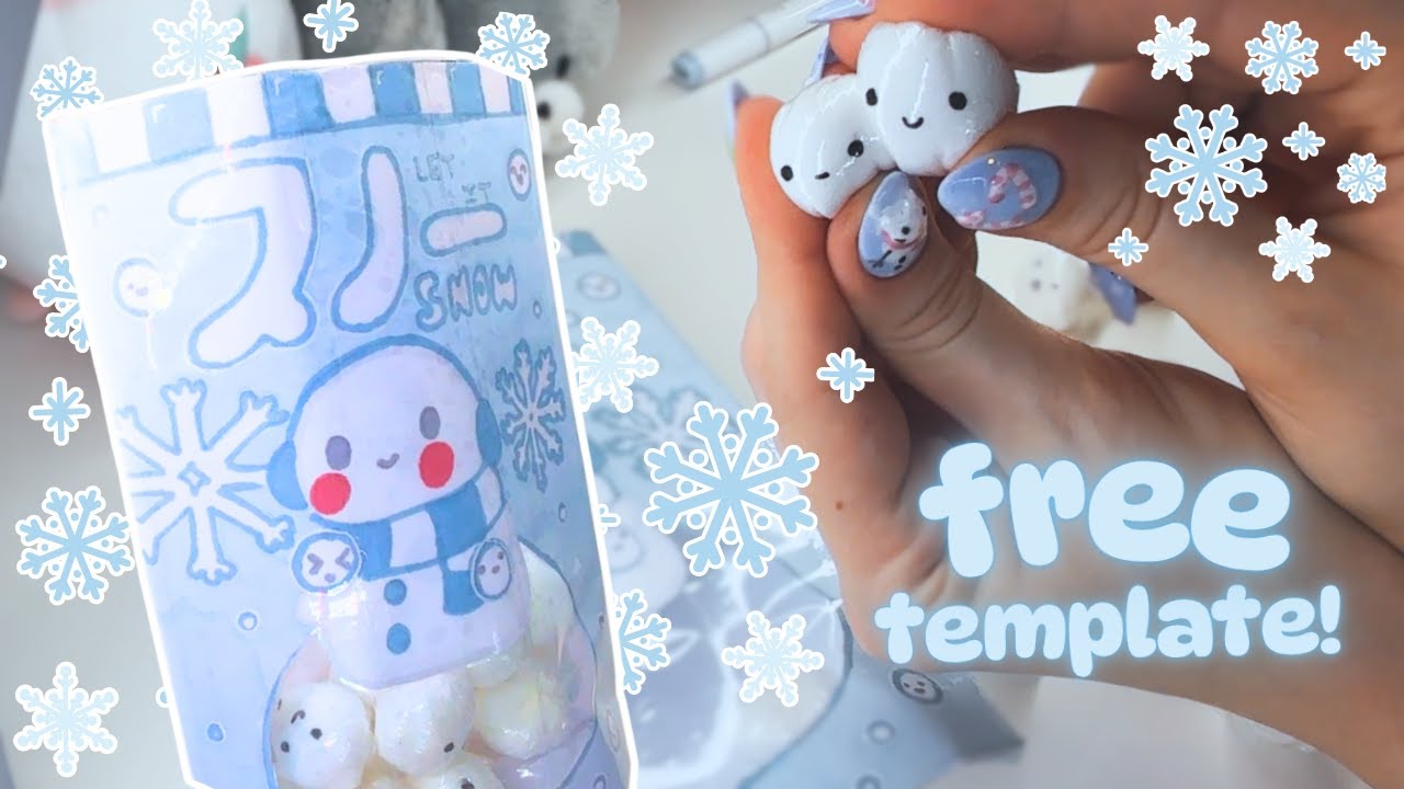 Festive Mini Snowball Squishy Set DIY ⛄❄️ + Free Printable Bag Template!