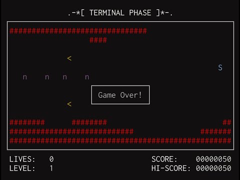 Terminal Phase: terminal-based space shooter (live development preview)