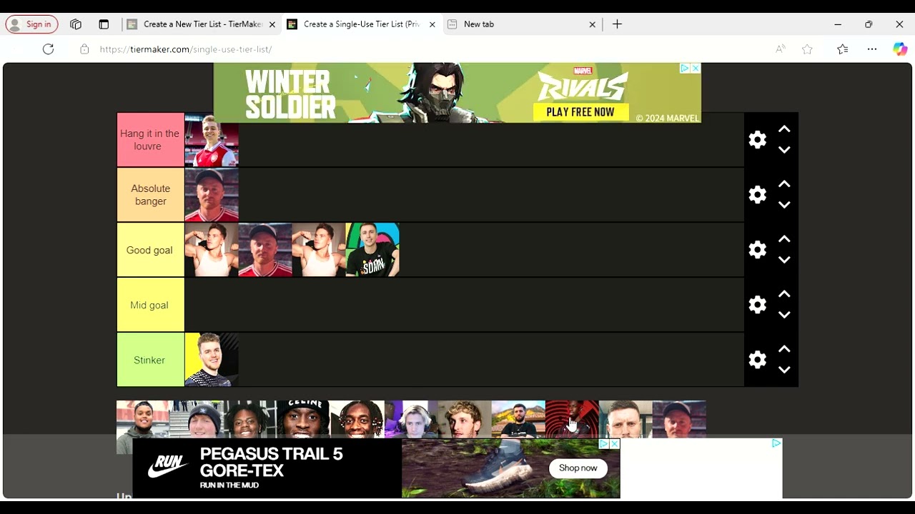 Create a Single Use Tier List Private Tier List   TierMaker and 2 more pages   Profile 1   Microsoft
