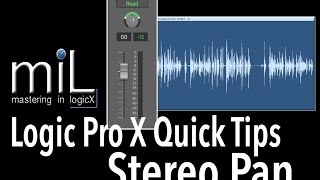 LPX Quick Tips STEREO PAN LOGIC PRO X 10.3