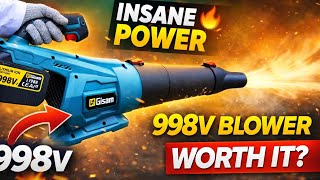 Gisam Brushless Electric Air Blower Cordless Leaf Blower Garden Snow Dust Blowing Cleaning Tool 2026