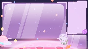 Animated Twitch Overlay Full Package - Space Kitty