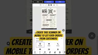 Make This Scanner on Mobile to Get More Food Orders #qrcode , #restaurantmarketing