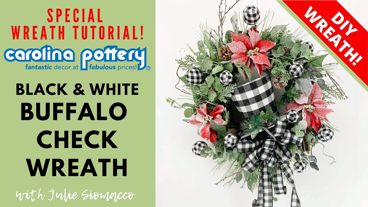 Fall Buffalo Check Welcome Wreath Tutorial - HUCKLEBERRY LIFE