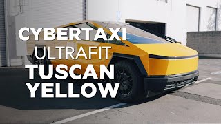 CyberTAXI  Cybertruck Wrapped in ULTRAFIT XP Tuscan Yellow PPF