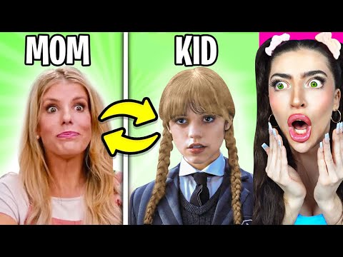 Reacting to *Mom & Kid* SWITCH LIVES for 24 HOURS!! (INSTANTLY REGRETS IT!)