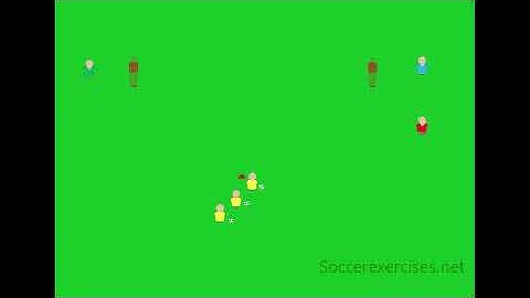 Passing drill with dummy players by soccerexercises #Shorts