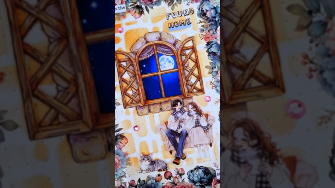 Cozy Journal Spread #shorts #diy  #AestheticJournaling #JournalWithMe #journaling