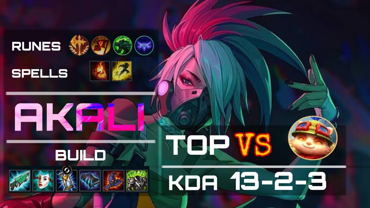 Wild Rift Akali Build Wild Rift Akali Gameplay VS Teemo #2 | Wild Rift Akali Build & Runes ...