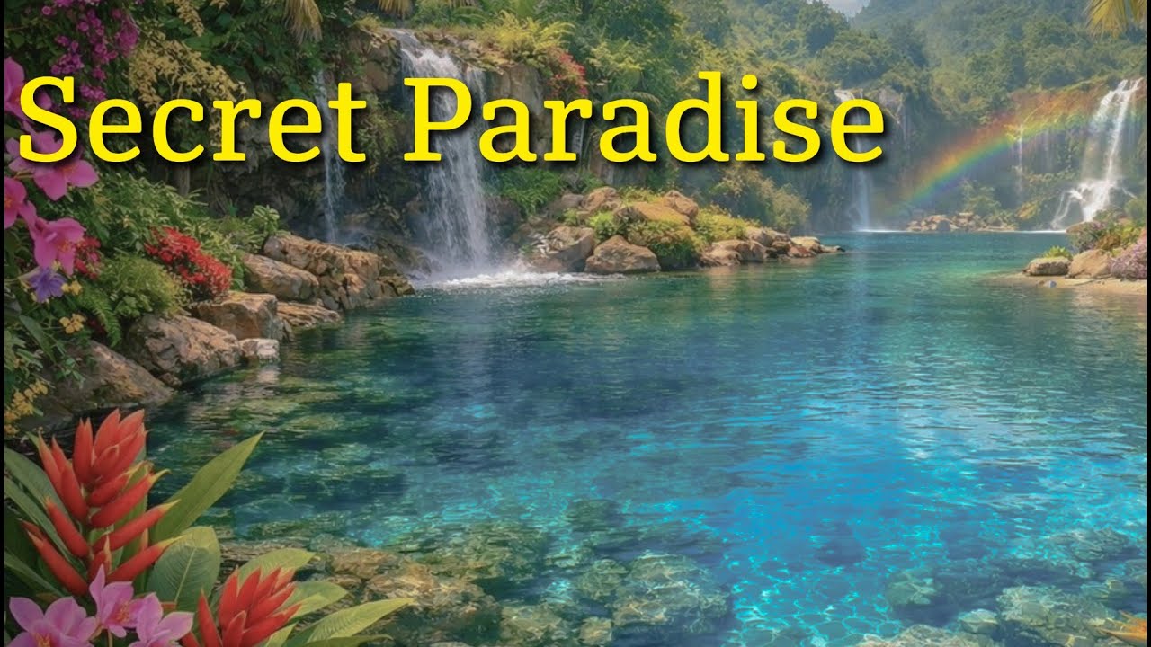 🌿 Secret Paradise 🌿Relaxing Music • Gentle Waterfalls • Calm Reflections