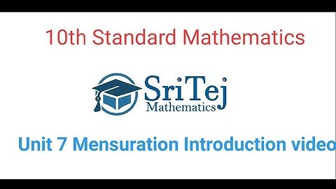 10th std mathematics, Unit :7 Mensuration,  introduction  video, in tamil