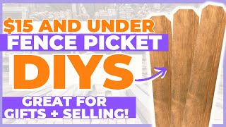 Grab 2 wood fence pickets to make these EASY Decor DIYs Great to gift sell too
