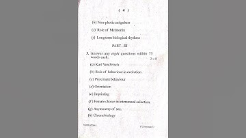 +3 fifth semester zoology honours//DSE-1 question paper//2023//North Odisha University