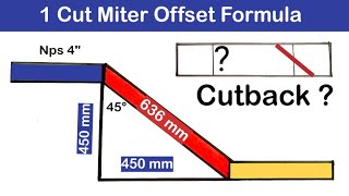 Any Degree offset formula | 1 Cut Miter Offset Formula | Pipe offset Calculation | Travel Length by Fabrication With Shoaib 2,719 views 2 months ago 8 minutes, 22 seconds