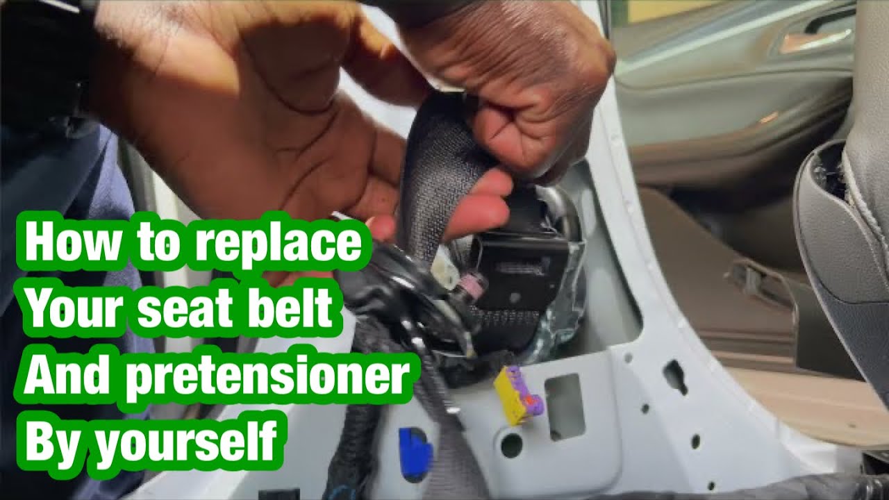 Replacing the front seatbelt and pretensioner on a chevy Impala - YouTube